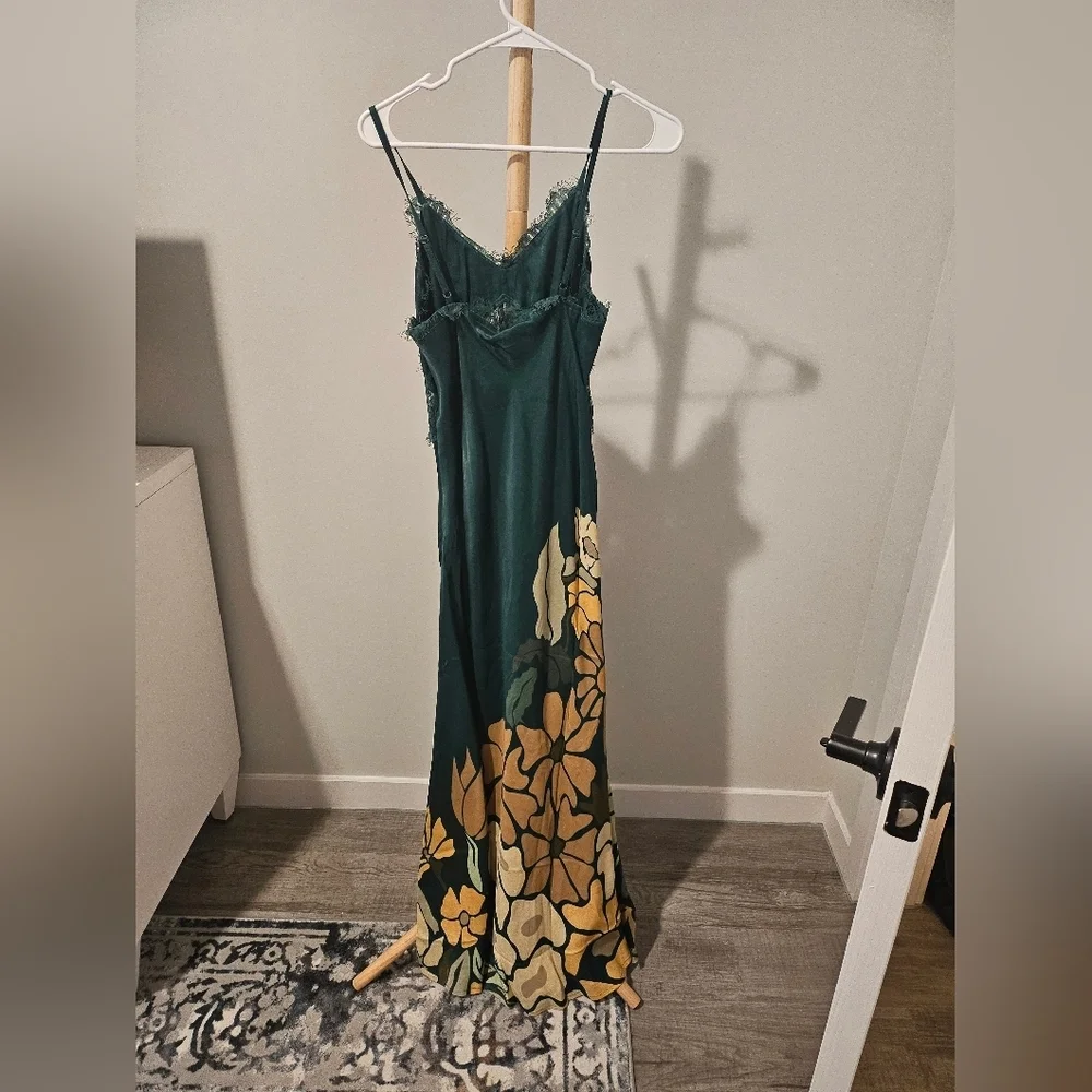 Anthropolgy Green Slip Dress, Size S (NWOT) - Picture 4 of 5
